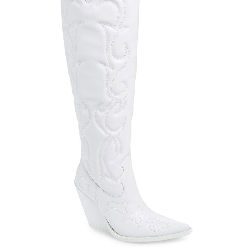 Jeffrey Campbell White Over the Knee Boots
